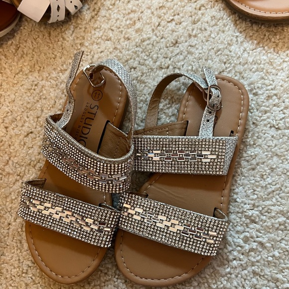 Silver Rhinestone Sandals - Picture 3 of 3